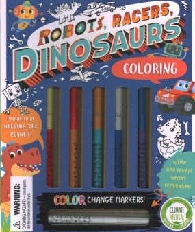 Robots, Racers, Dinosaurs Coloring Set For Discount