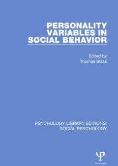 Personality Variables in Social Behavior Supply