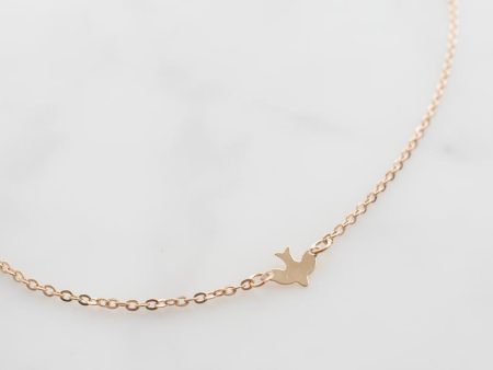 Gold Bird Necklace on Sale