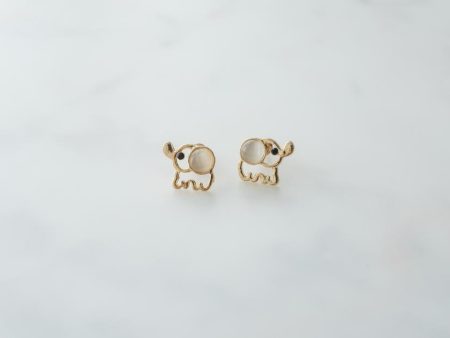 Gold Elephant Earrings on Sale